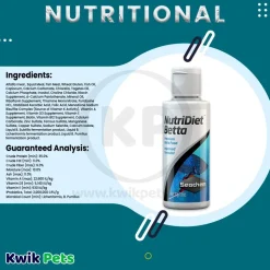 Seachem NutriDiet Betta with Probiotics Fish Food 1-oz
