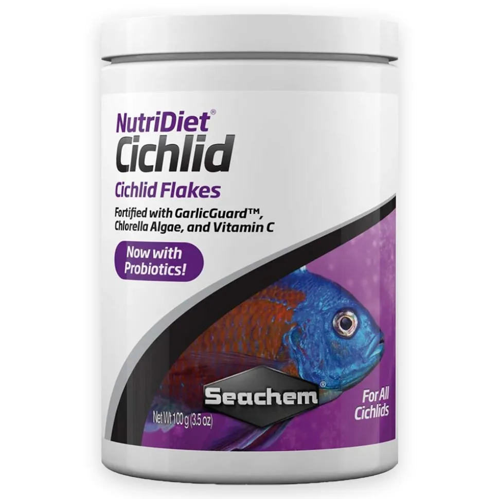 Seachem NutriDiet Cichlid Flakes Fish Food 3.5-oz