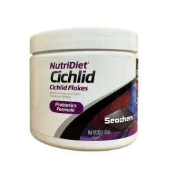 Seachem NutriDiet Cichlid Flakes Fish Food 1.8-oz