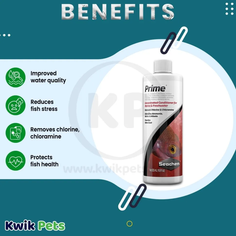 Seachem Prime Ammonia Detoxifier 500 ml 16.9-oz