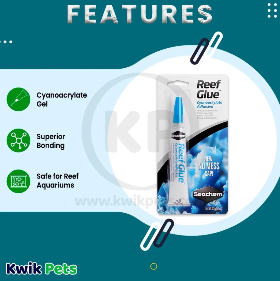Seachem Reef Glue Cyanoacrylate Adhesive Gel Clear 0.7-oz