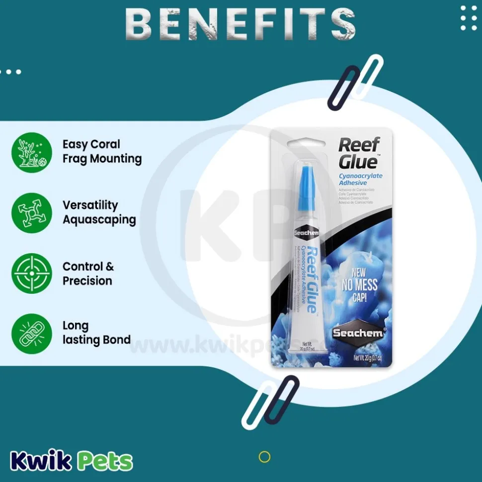 Seachem Reef Glue Cyanoacrylate Adhesive Gel Clear 0.7-oz