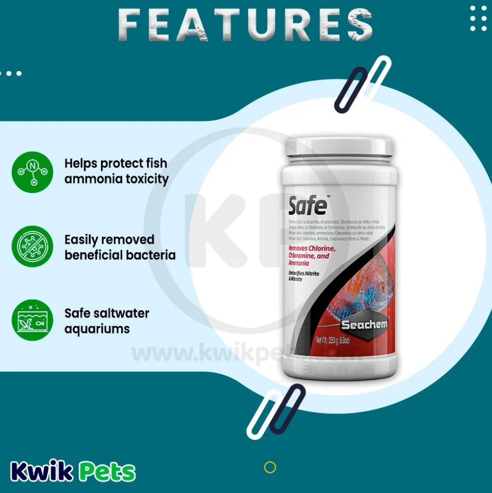 Seachem Safe Ammonia Detoxifier 8.8-oz