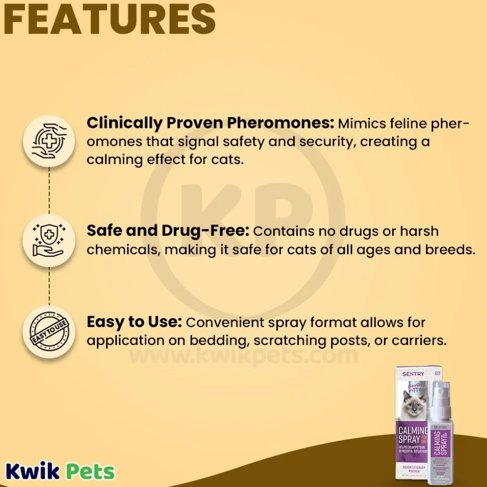 Sentry Behavior Calming Spray for Cats 1.62-oz