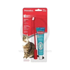 Sentry Petrodex Dental Care Kit for Cats with Malt Toothpaste 2.5-oz