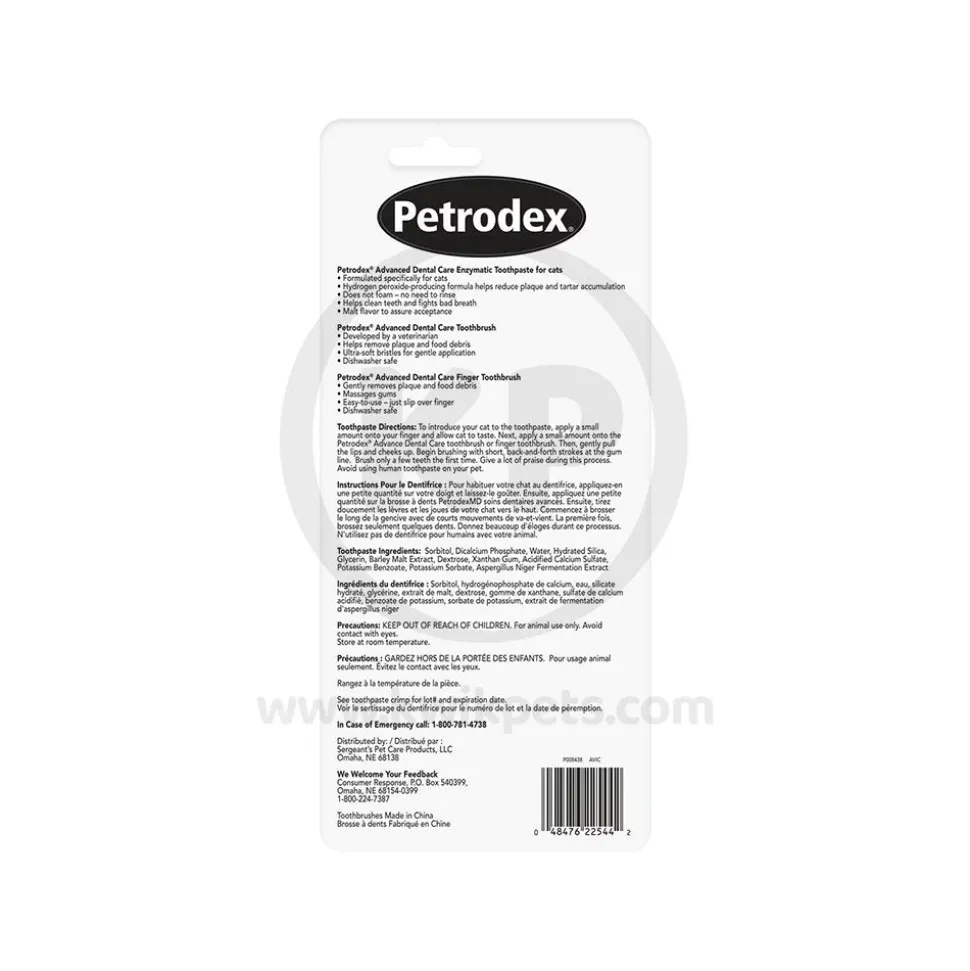 Sentry Petrodex Dental Care Kit for Cats with Malt Toothpaste 2.5-oz