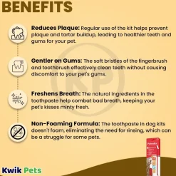 Sentry Petrodex Natural Dental Care Kit for Dogs Peanut Butter Flavor 2.5-oz