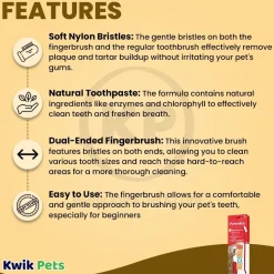 Sentry Petrodex Natural Dental Care Kit for Dogs Peanut Butter Flavor 2.5-oz