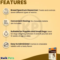 Sentry Worm X Plus 7 Way De-Wormer for Small Dogs 6 Count