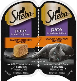 Sheba Perfect Portions Pate Wet Cat Food Savory Chicken 2.6-oz
