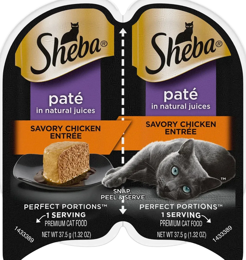 Sheba Perfect Portions Pate Wet Cat Food Savory Chicken 2.6-oz
