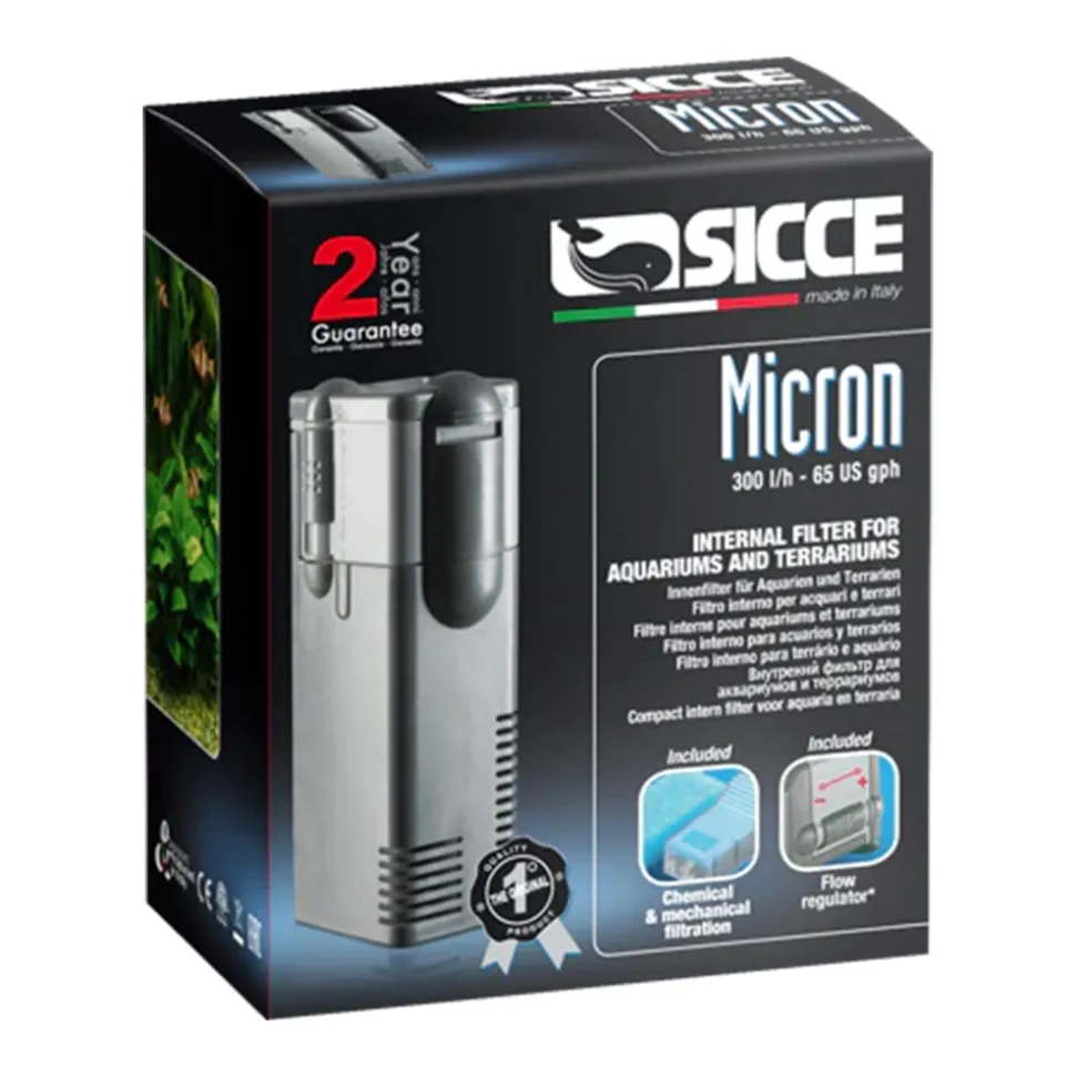 Sicce MICRON Internal Filter for Aquarium & Terrarium 65 GPH