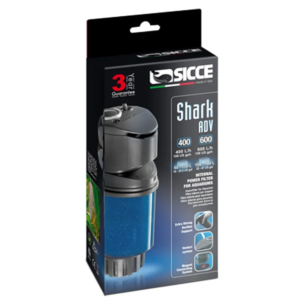 Sicce SHARK ADV 600 Internal Filter for Aquarium 158 GPH