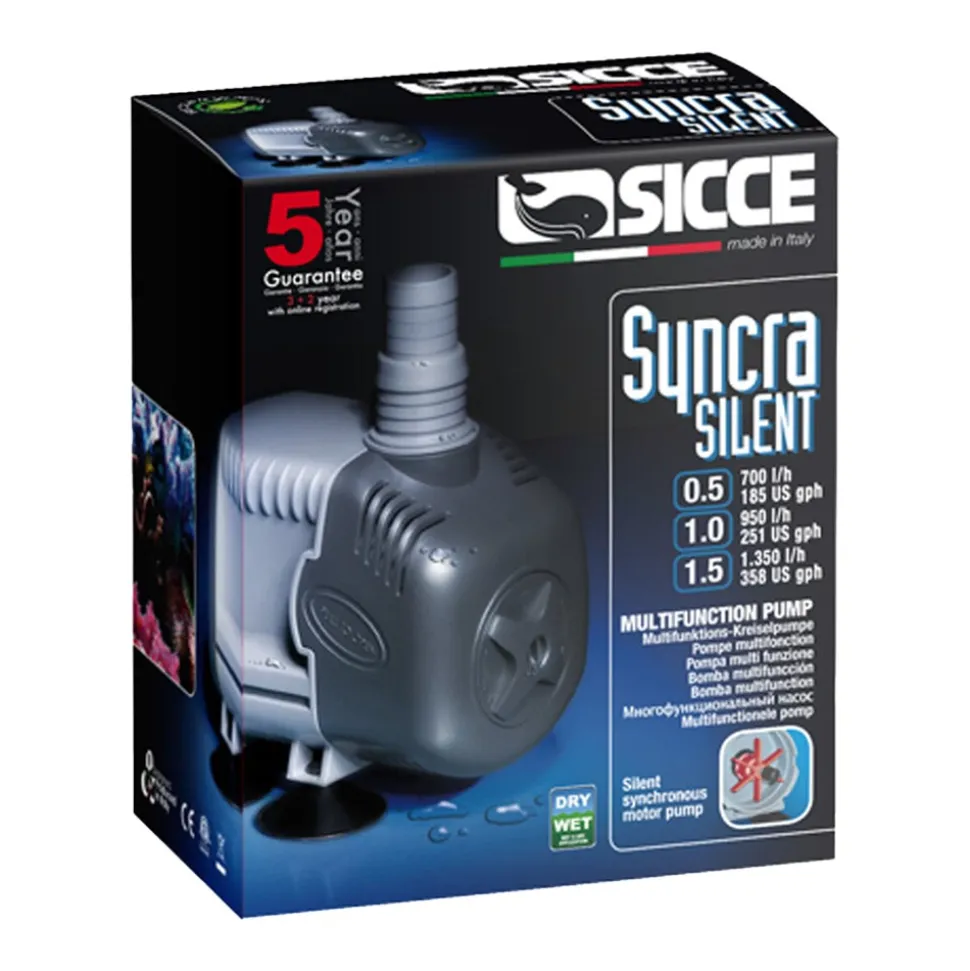 Sicce SYNCRA SILENT 0.5 Pump for Aquarium 185 GPH