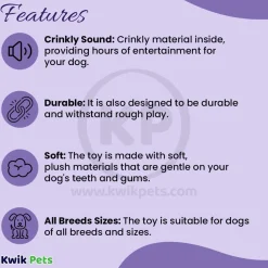 Skinneeez Crinkler Dog Toy Goat 14-in