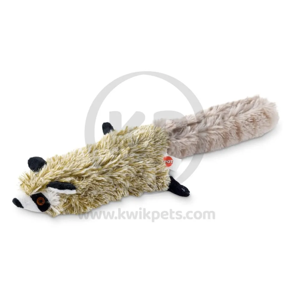 Skinneeez Flippin' Electronic Cat Toy Racoon with Catnip 15-in