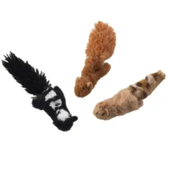 Skinneeez Forest Creatures Cat Toy with Catnip Assorted 4.75-in