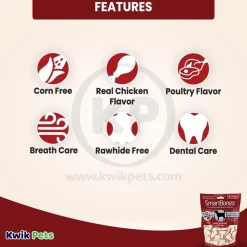 SmartBones Mini Classic Bone Chews Dog Treat Chicken 24 Count 14-oz