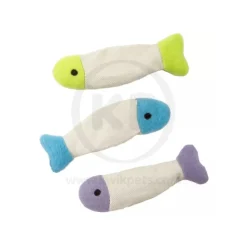 SmartyKat Fish Flop Crinkle Plush Catnip Toy Multicolor 3 Count