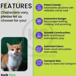 SmartyKat Madcap Mouse Refillable with Catnip Tube Cat Toy Assorted