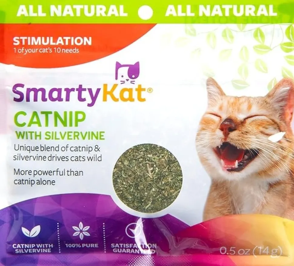 SmartyKat Silvervine Cat Attract Catnip for Cats 0.5-oz