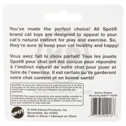 Spot Atomic Rubber Bouncing Ball Cat Toy Assorted 2 Count