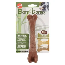 Spot Bam-Bones Bacon Bone Dog Chew Large Toy 7.25-in