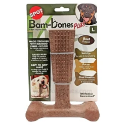 Spot Bam-Bones Plus Dog Chew Toy Beef Large 7-in