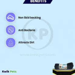 Spot Clean Paws Dog Mat Grey 31 in X 20 in