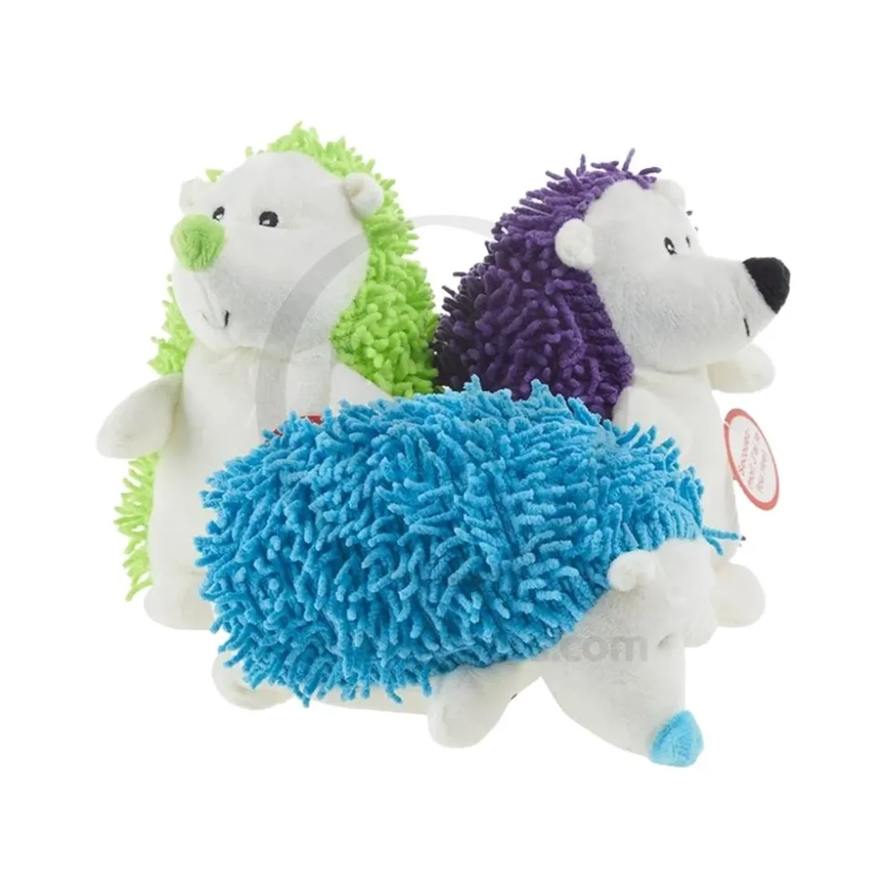 Spot Giggler Plush Dog Toy Hedgehog Assorted 6.5-in