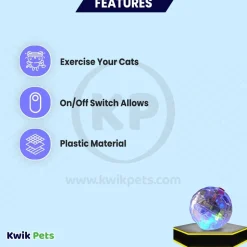 Spot LED Motion Activated Ball Cat Toy Multicolor