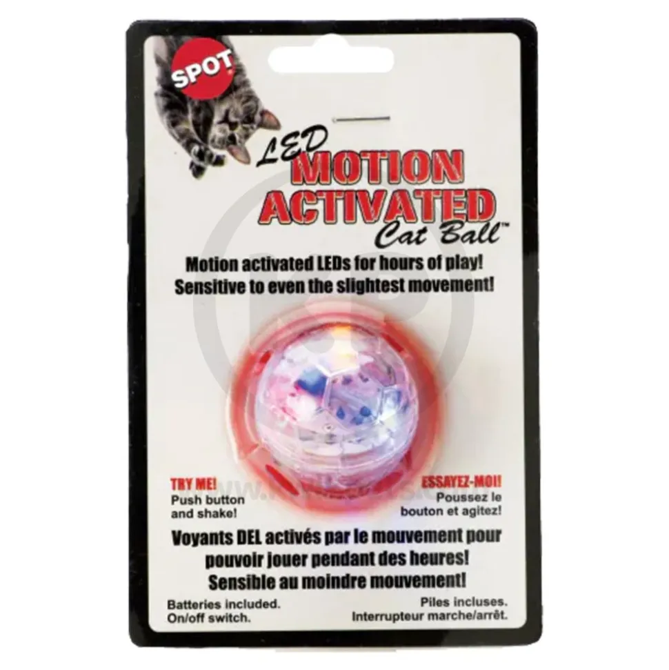 Spot LED Motion Activated Ball Cat Toy Multicolor