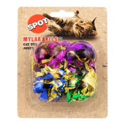 Spot Mylar Balls Cat Toy Multicolor 4 Count 1.5-in