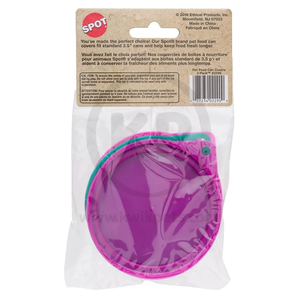 Spot Pet Food Can Covers Assorted 3 Count 3.5-in