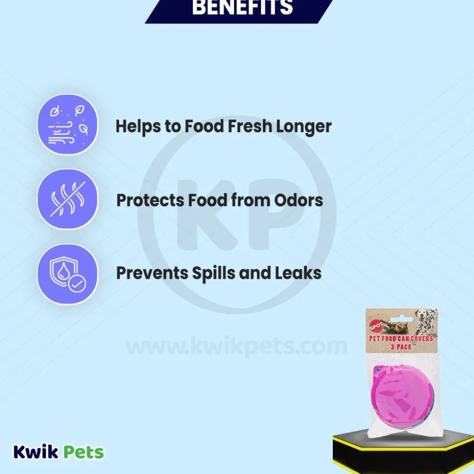 Spot Pet Food Can Covers Assorted 3 Count 3.5-in
