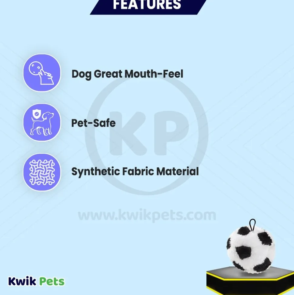 Spot Plush Dog Toy Soccer Ball 4.5-in
