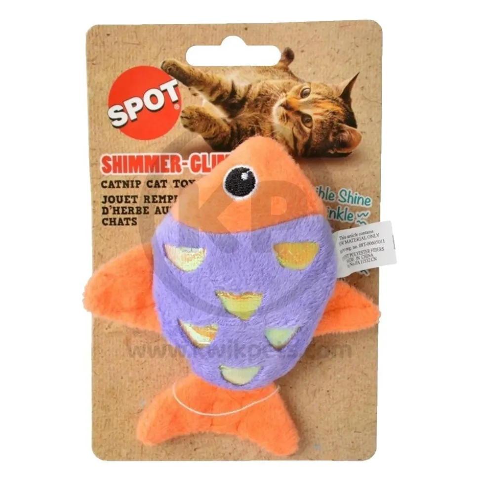 Spot Shimmer Glimmer Fish Catnip Toy Assorted