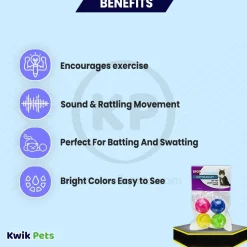 Spot Slotted Balls Cat Toy Multicolor 4 Count