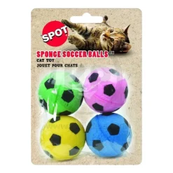 Spot Sponge Soccer Balls Cat Toy 4 Count