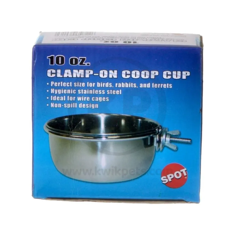 Spot Stainless Steel Bird Coop Cup with Bolt Clamp 10-oz