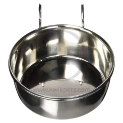 Spot Stainless Steel Coop Cup with Wire Hanger for Dogs, Cats, Birds & Small Pets 10-oz