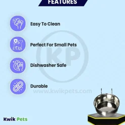 Spot Stainless Steel Coop Cup with Wire Hanger for Dogs, Cats, Birds & Small Pets 30-oz