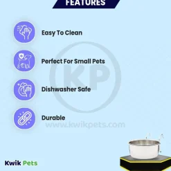 Spot Stainless Steel Coop Cup with Wire Hanger for Dogs, Cats, Birds & Small Pets 20-oz