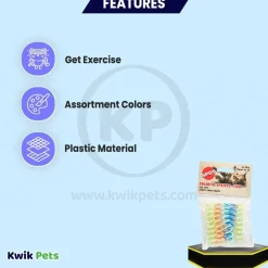 Spot Thin Colorful Springs Cat Toy Assorted 10 Count 3-in