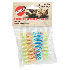 Spot Thin Colorful Springs Cat Toy Assorted 10 Count 3-in