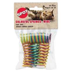 Spot Wide Colorful Springs Cat Toy Assorted 10 Count 2-in