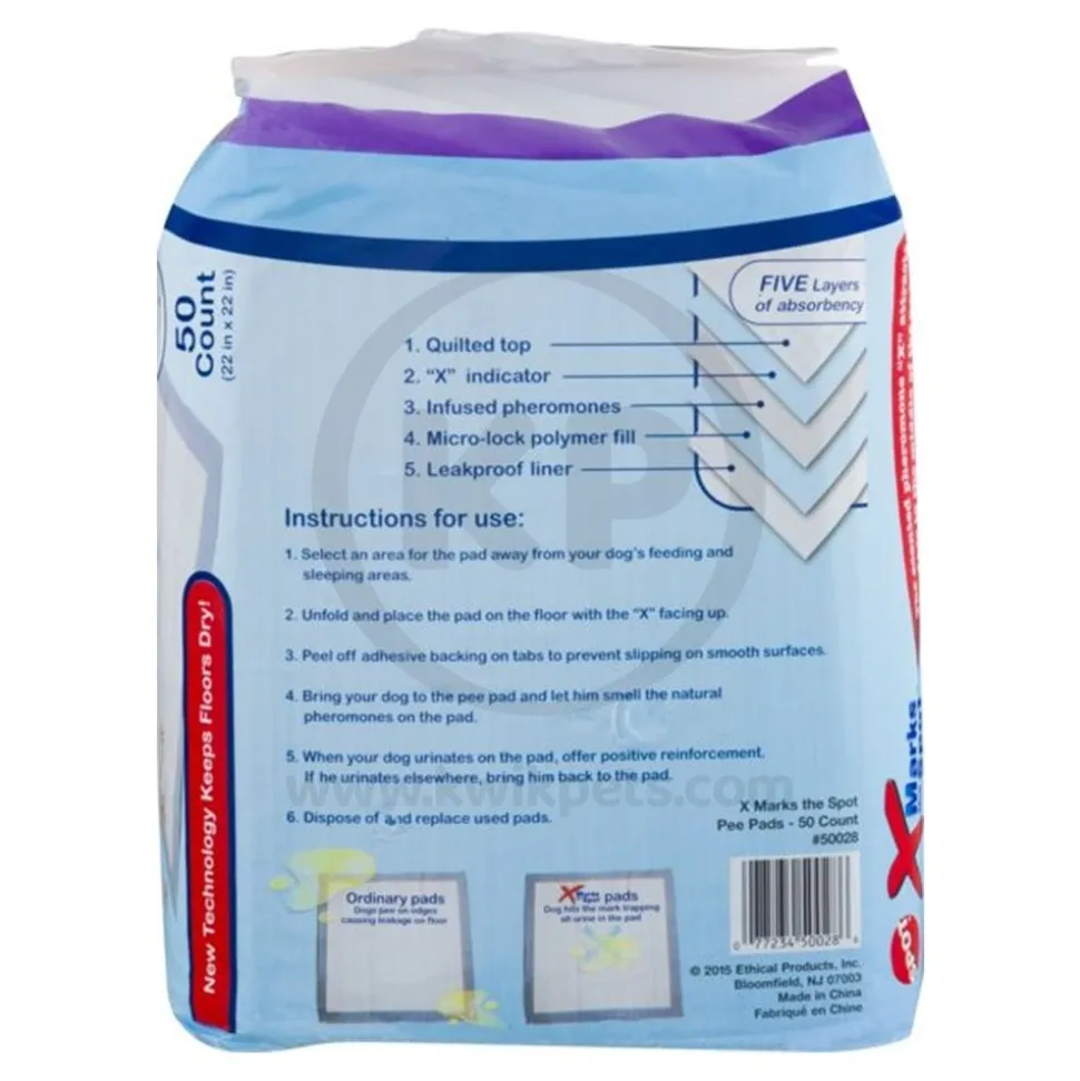 Spot X Marks The Spot Puppy Training Pads 50 Count 22 in X 22 in