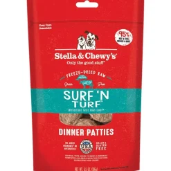 Stella & Chewy's Freeze-Dried Raw Dinner Patties Dog Food Surf 'N Turf 5.5-oz
