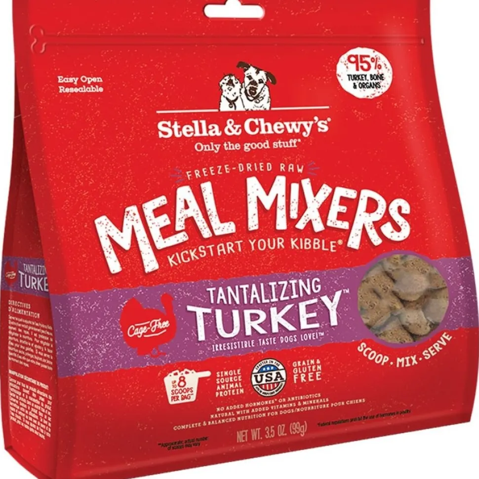 Stella & Chewy's Freeze-Dried Raw Meal Mixers Dog Food Tantalizing Turkey 3.5-oz