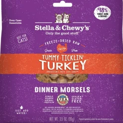 Stella & Chewy's Freeze-Dried Raw Dinner Morsels Cat Food Tummy Ticklin’ Turkey 3.5-oz
